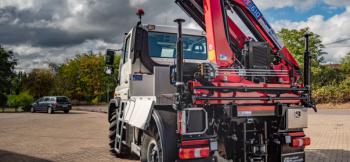 Unimog mit HMF - für widrigste Bedingungen Unimog mit HMF - für widrigste Bedingungen